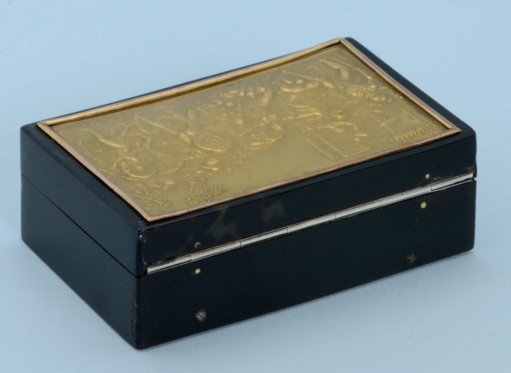 Tortoiseshell Music Box with Repousse Scene | Pieces of Time Ltd