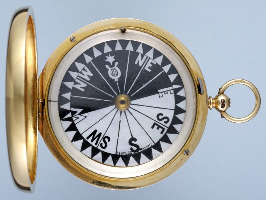 Large Gold Compass Pieces Of Time Ltd 3326