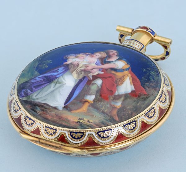 Chinese Market Gold and Enamel Captains Watch View 3