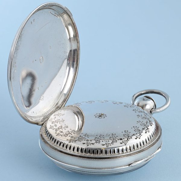 Silver French Verge Alarm Watch View 5