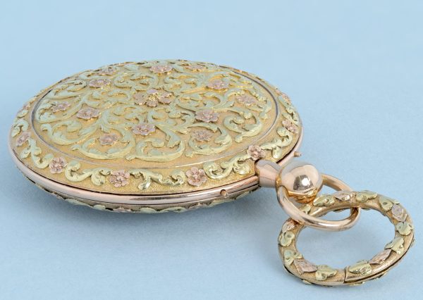 Decorative Gold Quarter Repeater with Offset Dial View 3
