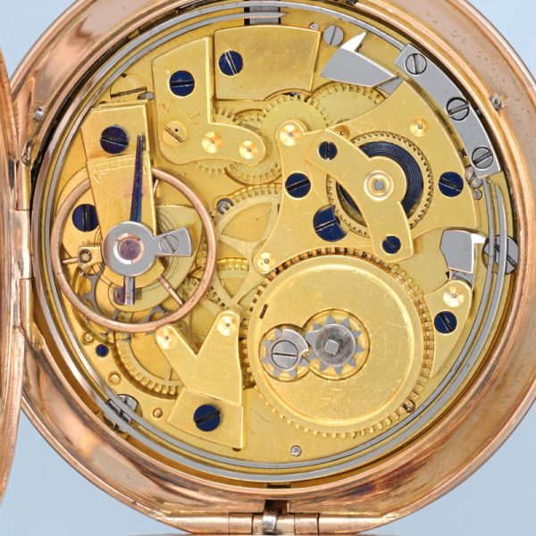 Decorative Gold Quarter Repeater with Offset Dial View 4