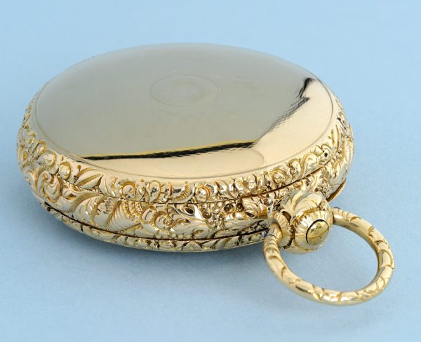 Gold English Lever with Decorative Gold Dial View 3