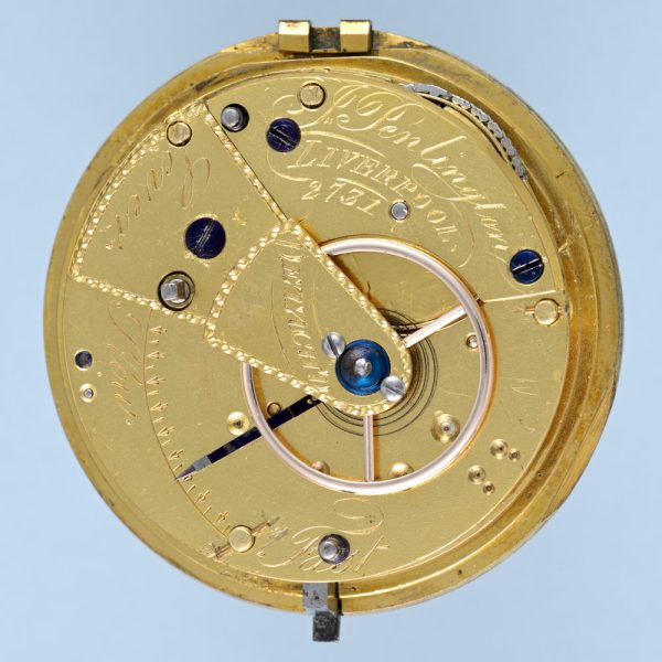 Gold English Lever with Decorative Gold Dial View 4