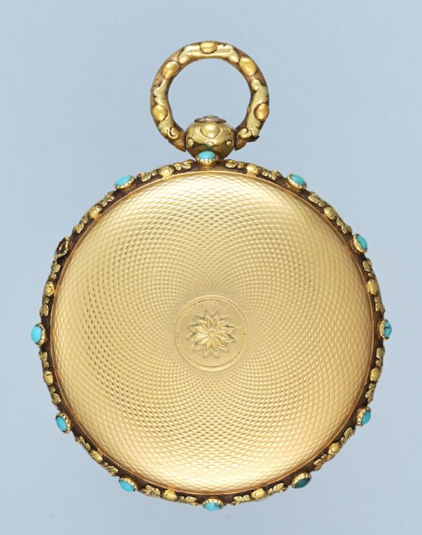 Turquoise Set Gold English Cylinder View 2