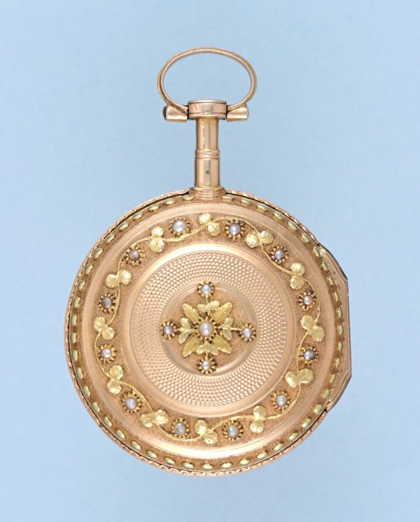 Small Pearl Set Three Colour Gold Verge View 1