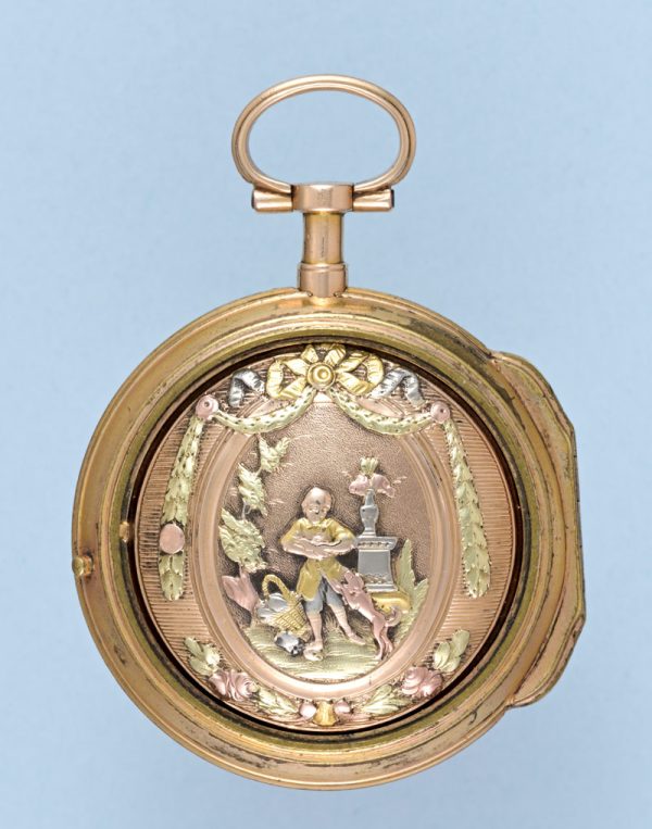 Ladies Decorative Three Colour Gold Verge View 3