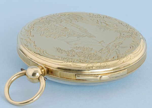 Quarter Repeating Gold Swiss Cylinder View 3