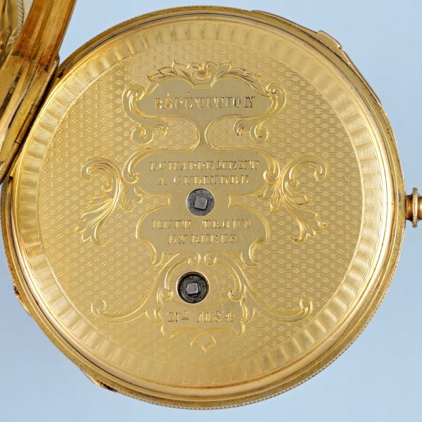 Quarter Repeating Gold Swiss Cylinder View 5
