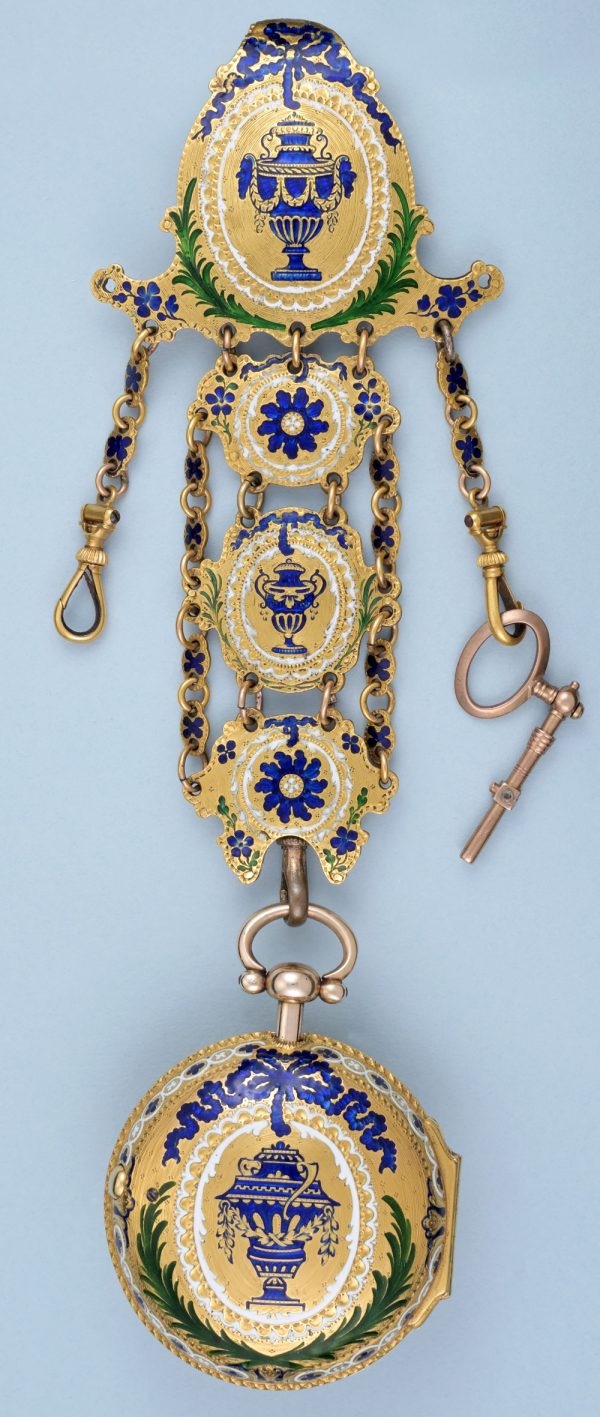 Gold and Enamel Chatelaine Watch View 2