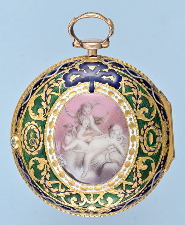 Gold and Enamel Chatelaine Watch View 4