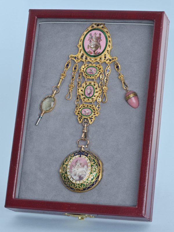 Gold and Enamel Chatelaine Watch View 7