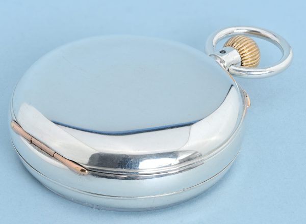 Unusual Silver Split Seconds Chronograph View 3