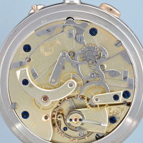 Unusual Silver Split Seconds Chronograph View 5