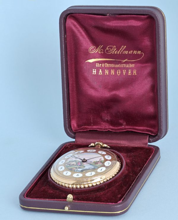 Quarter Repeating Gold Verge with Painted Dial View 5