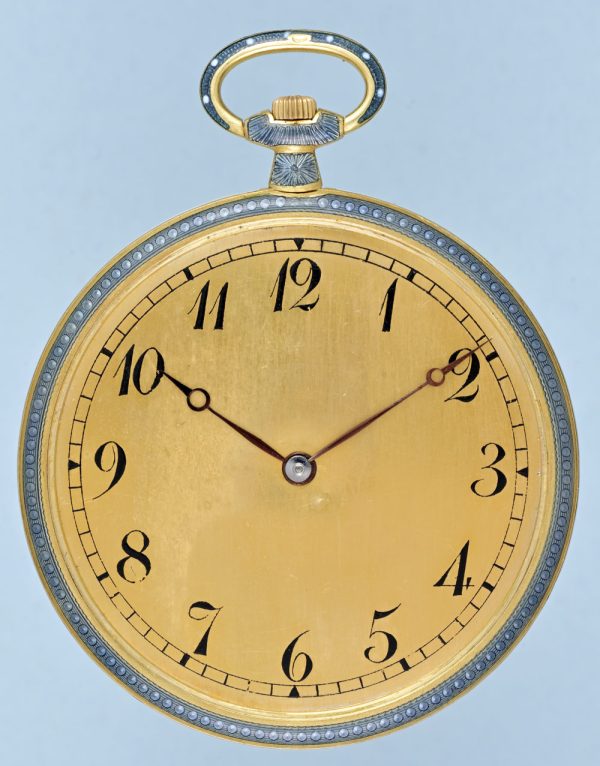Slim Gold and Enamel Dress Watch View 2