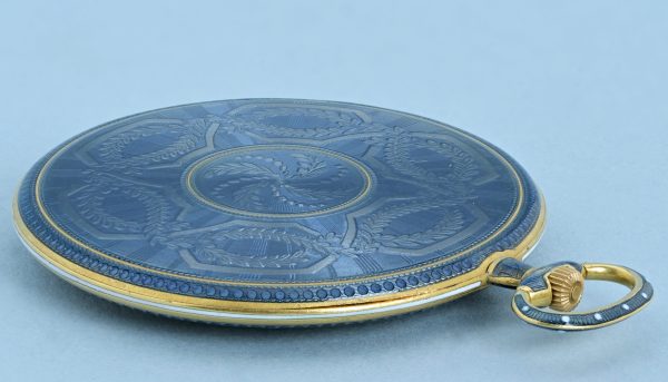Slim Gold and Enamel Dress Watch View 3
