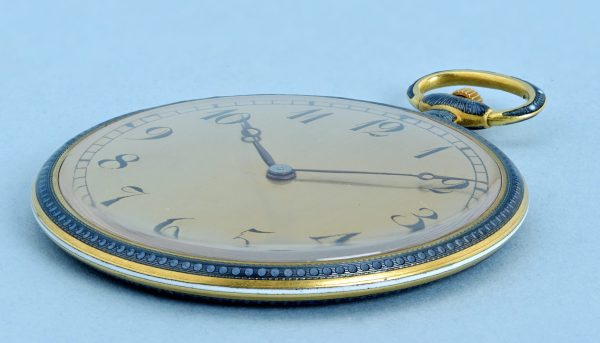 Slim Gold and Enamel Dress Watch View 4