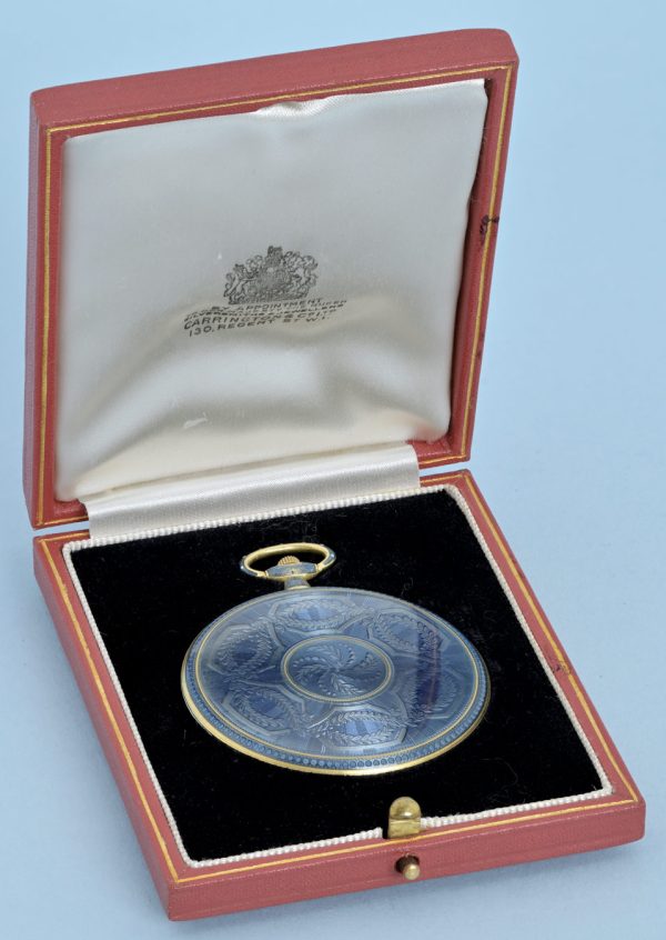 Slim Gold and Enamel Dress Watch View 6