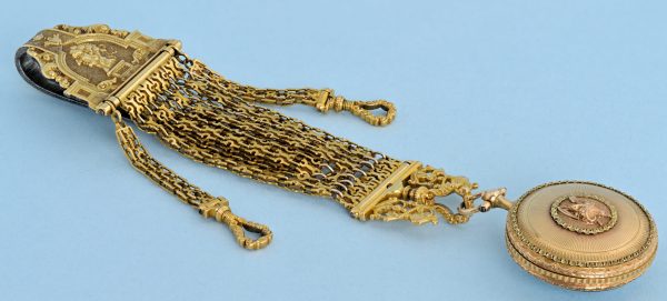Small Two Colour Gold Verge and Chatelaine View 4